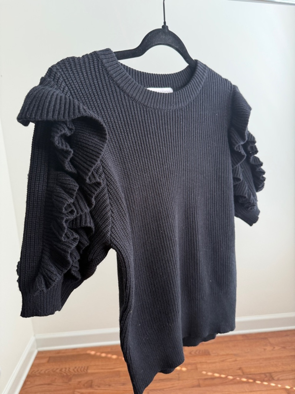 Boutique style Impressions Black Crew Neck Sweater, medium